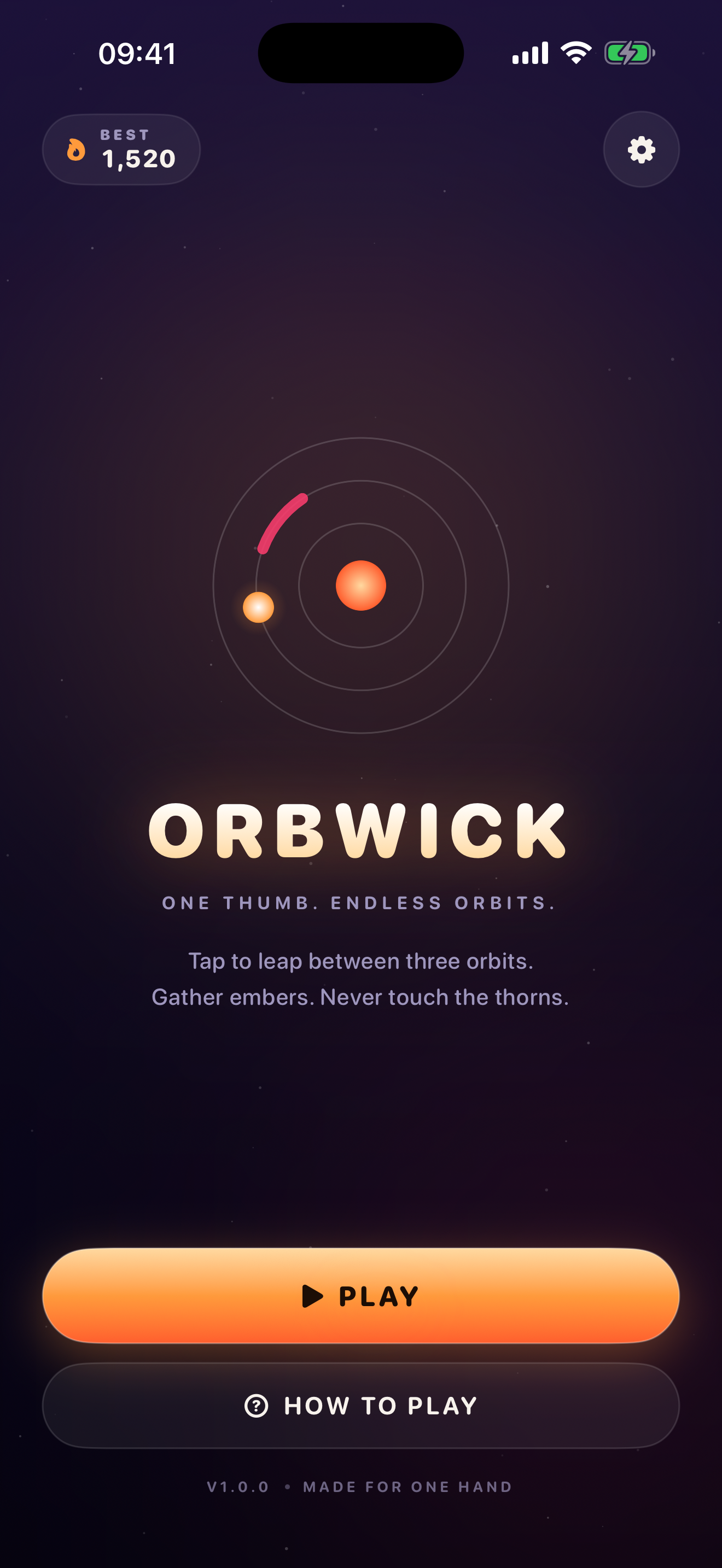 Orbwick title screen
